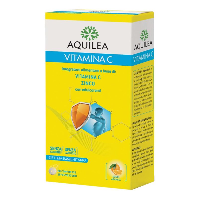 Aquilea Vitamina C Integratore Effervescente Gusto Arancia 2 x 14 Compresse Aquilea Vitamina C Integratore Effervescente Gusto Arancia 2 x 14 Compresse