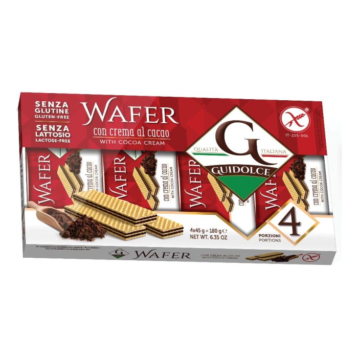 Guidolce Wafer Gusto Cacao Senza glutine 4x45 G