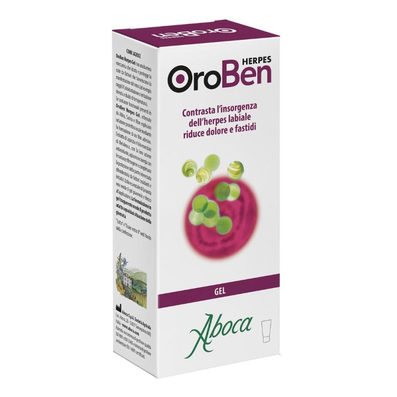 Aboca OroBen Herpes gel preventivo per herpes labiale 8 ml Aboca OroBen Herpes gel preventivo per herpes labiale 8 ml
