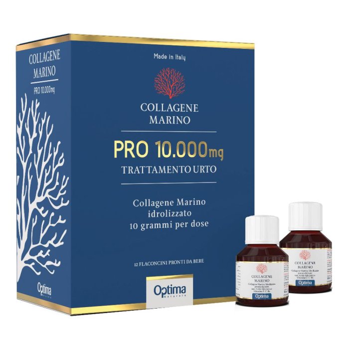 Collagene Marino Pro 10000 Integratore Alimentare in Fiale 12 Pezzi per Pelle, Capelli, Unghie e Articolazioni