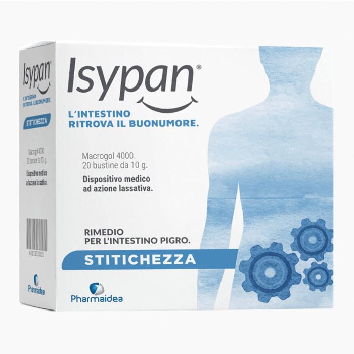 Isypan Stitichezza - Sollievo Naturale dalla Stitichezza con Macrogol 4000 20 bustine Isypan Stitichezza - Sollievo Naturale dalla Stitichezza con Macrogol 4000 20 bustine