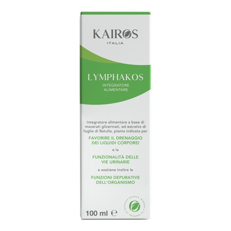 Lymphakos 100 ml Integratore Drenante in Gocce per il Supporto della Circolazione Linfatica