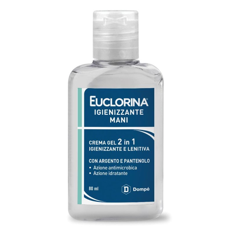 Dompe' Farmaceutici Euclorina Igienizzante Mani Crema Gel 80 Ml Dompe' Farmaceutici Euclorina Igienizzante Mani Crema Gel 80 Ml