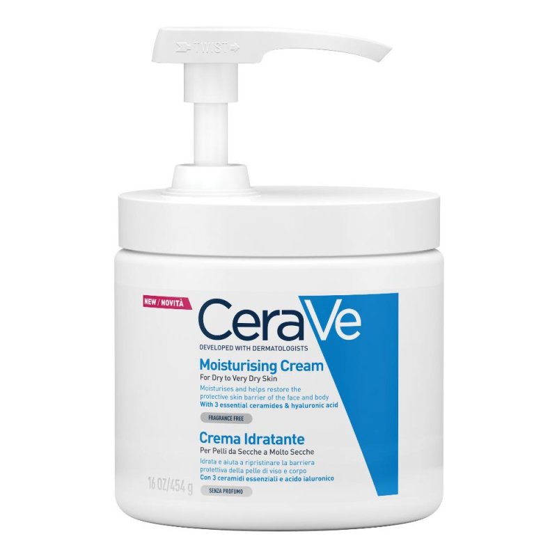 CeraVe Crema Corpo Idratante Pelle Molto Secca con Dispenser 454 g CeraVe Crema Corpo Idratante Pelle Molto Secca con Dispenser 454 g