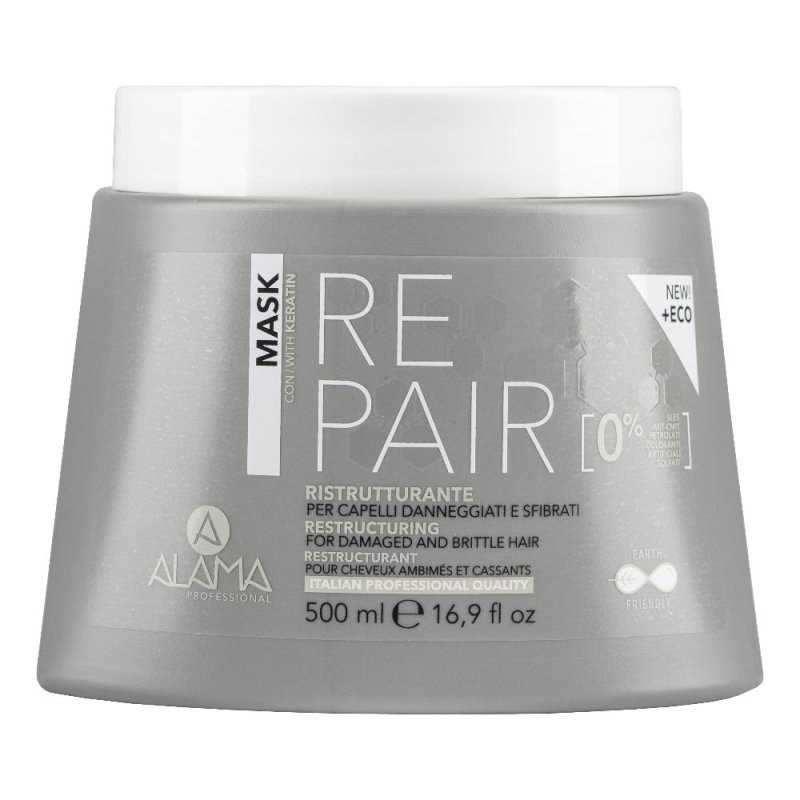 Alama Repair - Maschera Ristrutturante Per Capelli Danneggiati, 500ml