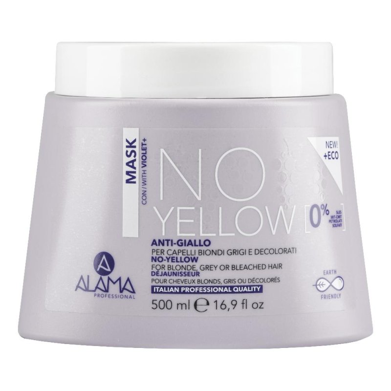Alama No Yellow - Maschera Anti Giallo Per Capelli Biondi Grigi Decolorati,500 ml Alama No Yellow - Maschera Anti Giallo Per Capelli Biondi Grigi Decolorati,500 ml