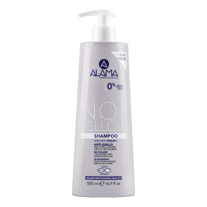 Alama No Yellow - Shampoo Anti Giallo Per Capelli Biondi e Decolorati 500 ml Alama No Yellow - Shampoo Anti Giallo Per Capelli Biondi e Decolorati 500 ml