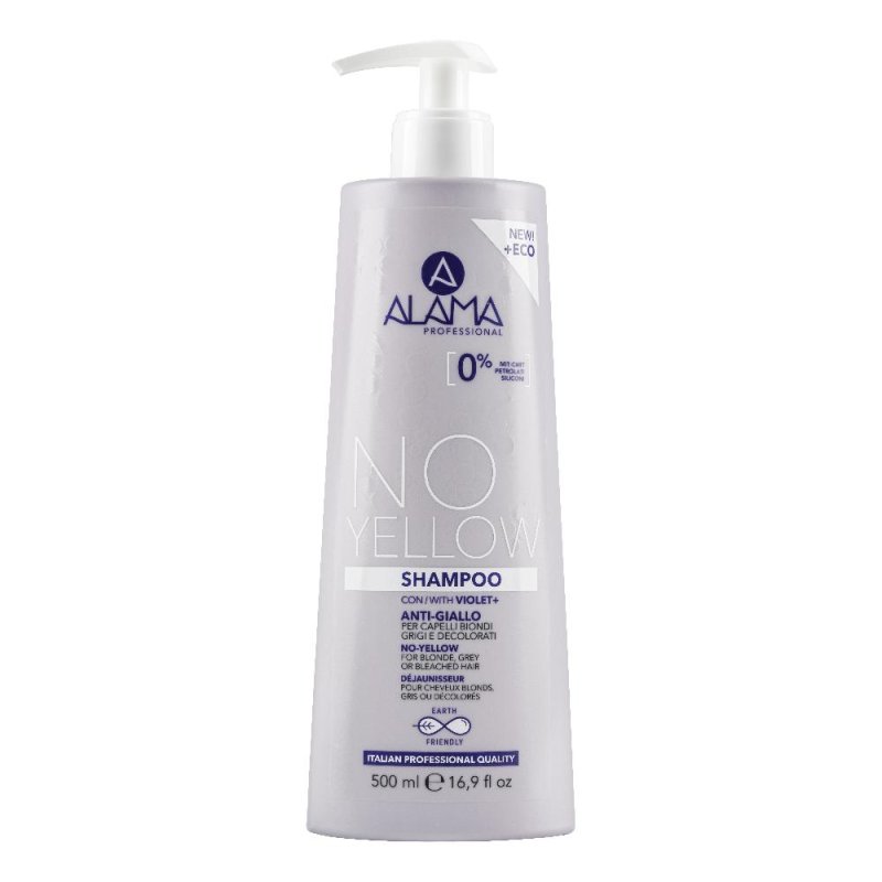 Alama No Yellow - Shampoo Anti Giallo Per Capelli Biondi e Decolorati 500 ml Alama No Yellow - Shampoo Anti Giallo Per Capelli Biondi e Decolorati 500 ml