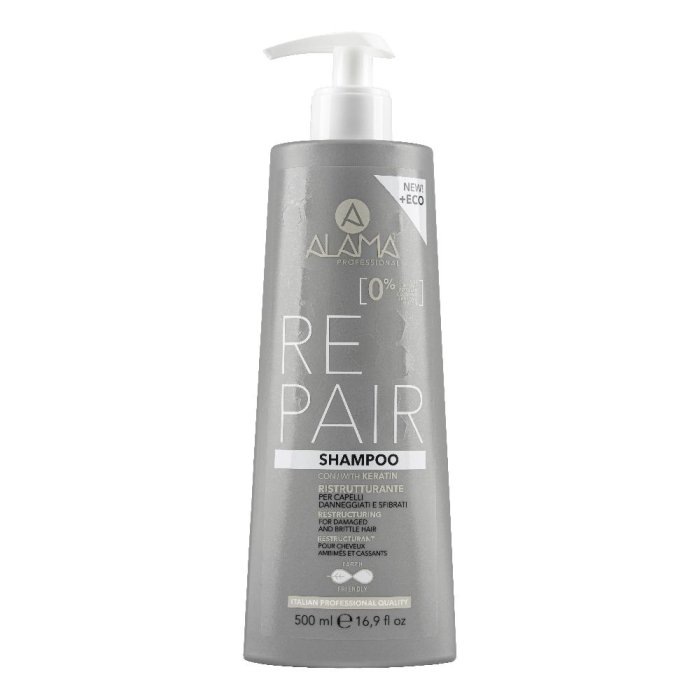Alama Repair - Shampoo Ristrutturante Per Capelli Danneggiati e Sfibrati 500 ml