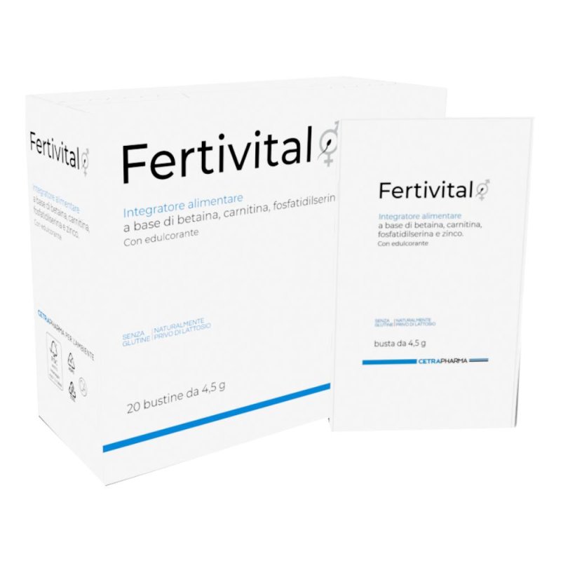 Fertivital Integratore Alimentare per la Fertilit&agrave; Maschile e Femminile 20 Bustine Orali