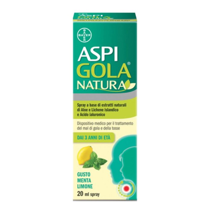 Aspi Gola Natura Spray Menta e Limone 20ml Aspi Gola Natura Spray Menta e Limone 20ml