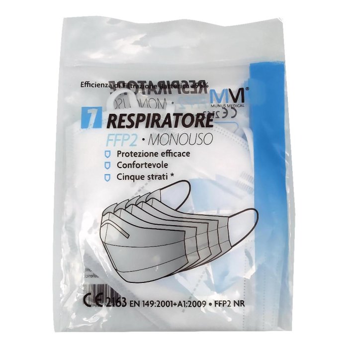 Mascherina Respiratoria Monouso Ffp2 certificata CE Descrizione 1 pezzo