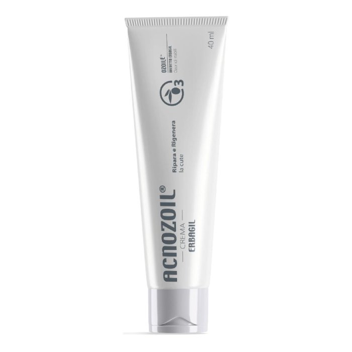 Acnozoil Crema 100 ml Erbagil – Crema Viso per Pelli Impure e Acneiche, Azione Seboequilibrante e Lenitiva