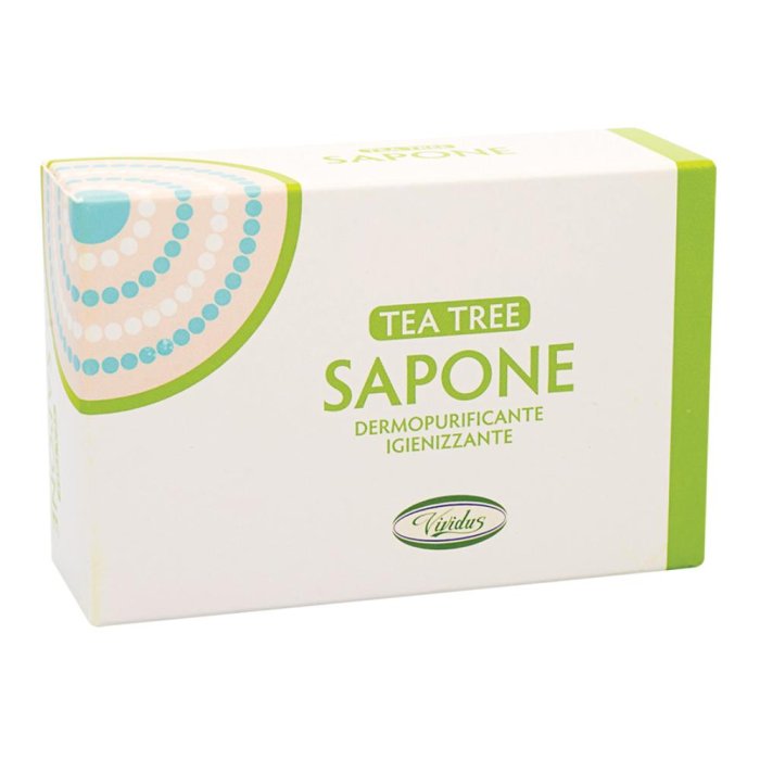 Sapone Naturale Tea Tree e Aloe 100 g Vividus &ndash; Detergente Purificante Antibatterico per Viso e Corpo