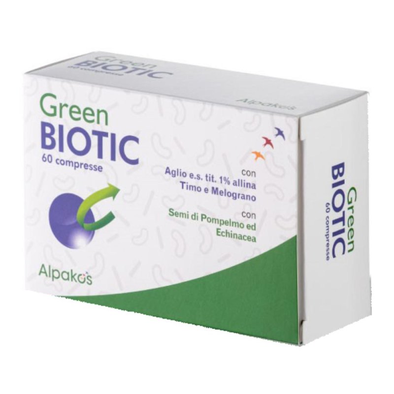 Green Biotic 60 compresse - integratore per difese immunitarie con aglio timo melograno ed echinacea Green Biotic 60 compresse - integratore per difese immunitarie con aglio timo melograno ed echinacea