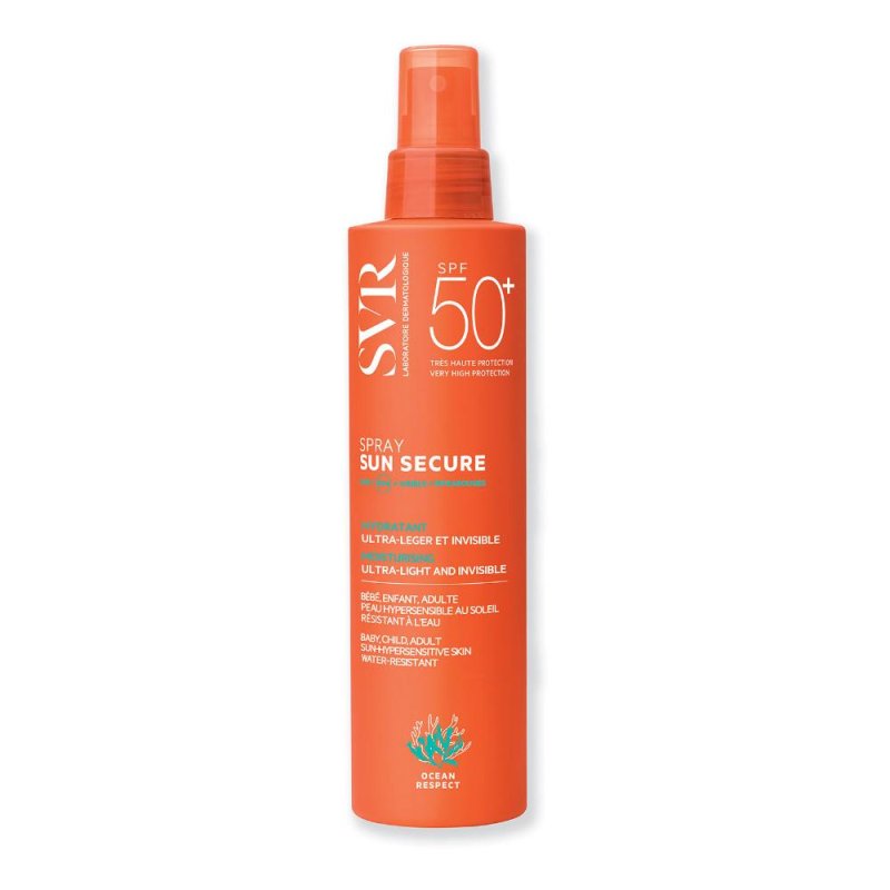 Svr sun secure spray biodegradabile spf50+ protezione solare viso e corpo 200 ml Svr sun secure spray biodegradabile spf50+ protezione solare viso e corpo 200 ml