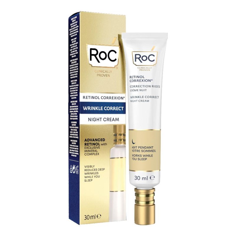 Roc Retinol Correxion - Wrinkle Correct Crema Viso Intensiva Notte 30 ml Roc Retinol Correxion - Wrinkle Correct Crema Viso Intensiva Notte 30 ml