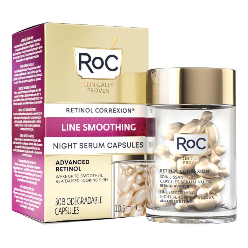 Roc Retinol Correxion - Line Smoothing Siero Viso Notte 30 Capsule Roc Retinol Correxion - Line Smoothing Siero Viso Notte 30 Capsule