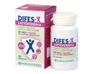 Farmaderbe Difes-x Lattoferrina 200 Integratore Alimentare 30 compresse