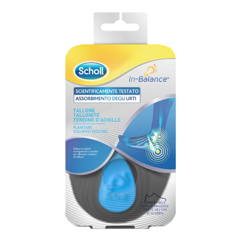 Scholl Plantari In Balance Sollievo Dolore Tallone Taglia M 40-42 2 Pezzi
