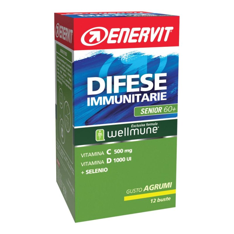 Enervit Integrazione Alimentare Difese Immunitarie Senior 60+ Anni Gusto Agrumi 12 Buste