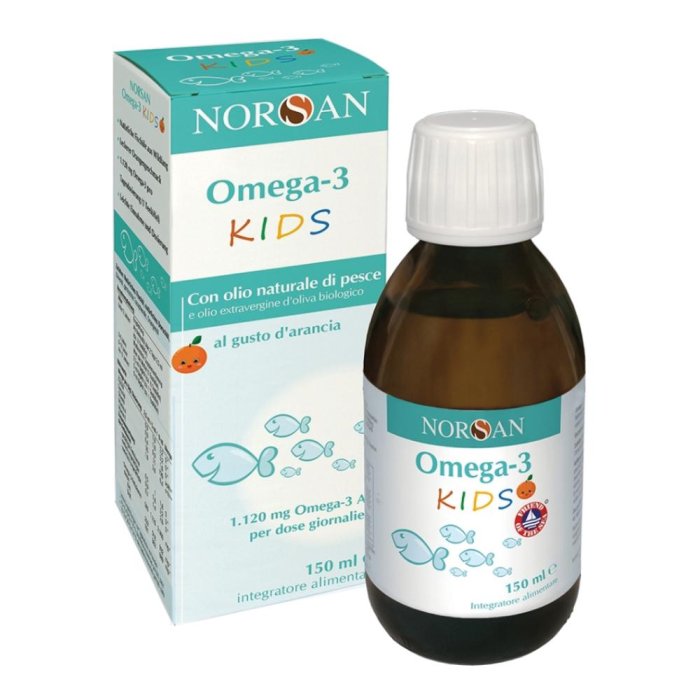 Norsan Omega 3 Kids 150 ml - olio di pesce omega 3 per bambini Norsan Omega 3 Kids 150 ml - olio di pesce omega 3 per bambini