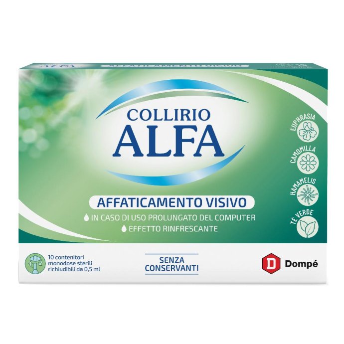 Collirio Alfa Affaticamento Visivo 10 contenitori monodose Collirio Alfa Affaticamento Visivo 10 contenitori monodose