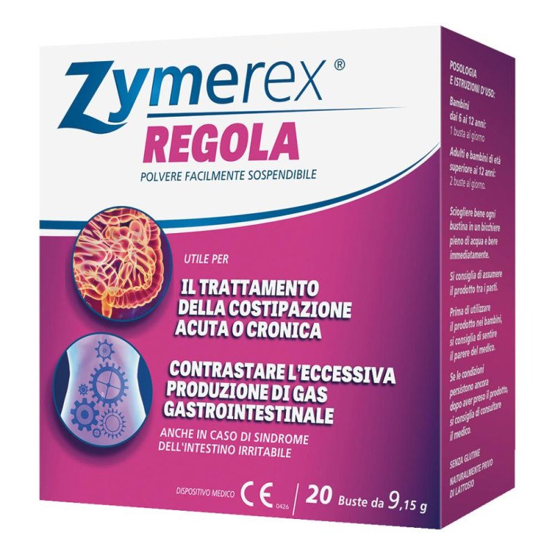 Zymerex Regola Integratore per il benessere intestinale 20 Buste Zymerex Regola Integratore per il benessere intestinale 20 Buste