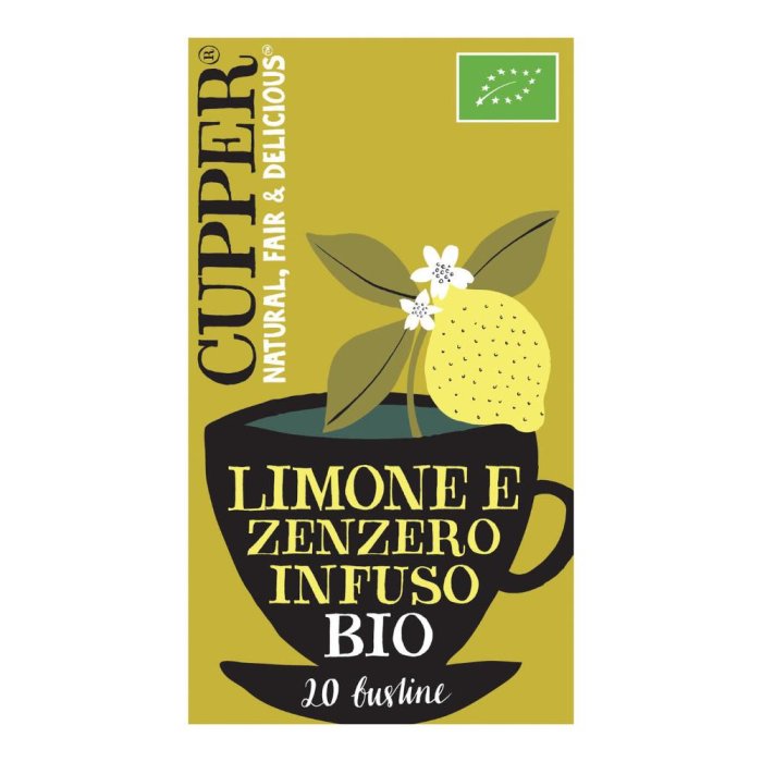 Cupper Limone Zenzero 50 g &ndash; Infuso Biologico Agrumato & Speziato