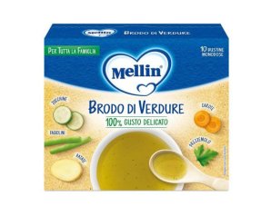 Mellin Brodo Di Verdure 10 Bustine Monodose Da 8 g