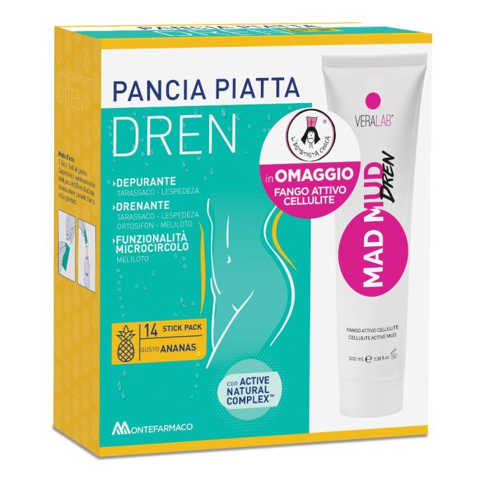 Lactoflorene Pancia Piatta Dren Ananas Integratore Gonfiore Addominale 14 bustine + Flacone Di Fango Anticellulite Omaggio Lactoflorene Pancia Piatta Dren Ananas Integratore Gonfiore Addominale 14 bustine + Flacone Di Fango Anticellulite Omaggio