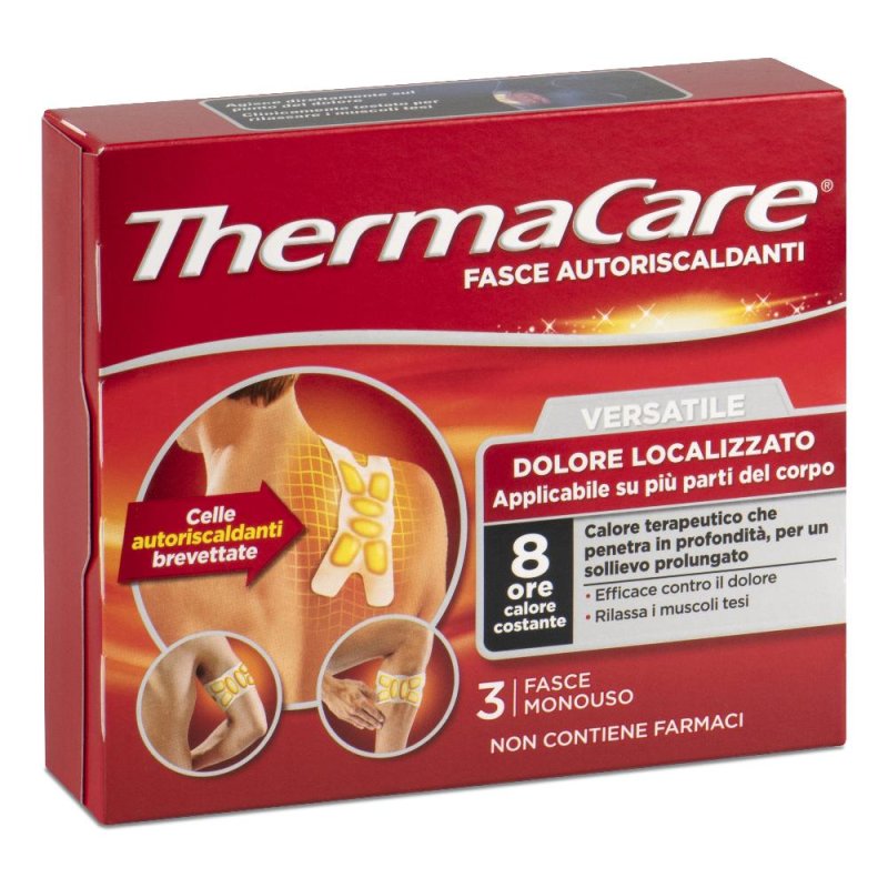 ThermaCare Fasce Autoriscaldanti versatile &ndash; Sollievo naturale dai dolori muscolari e articolari 3 pezzi