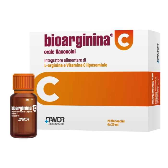 Bioarginina C Orale 20 flaconcini antiossidanti con L-arginina e vitamina C - Farmaceutuci Damor Bioarginina C Orale 20 flaconcini antiossidanti con L-arginina e vitamina C - Farmaceutuci Damor