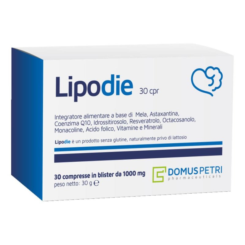Lipodie Integratore 30 Compresse per Metabolismo dei Grassi e Drenaggio dei Liquidi Lipodie Integratore 30 Compresse per Metabolismo dei Grassi e Drenaggio dei Liquidi