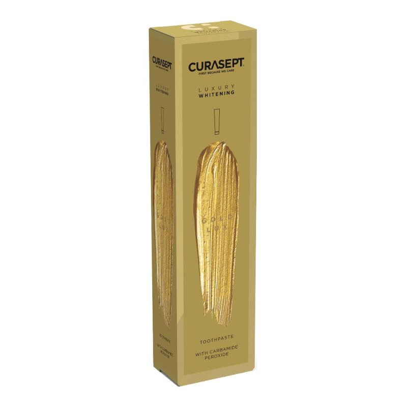 Curasept Gold Luxury White Dentifricio Whitening Sbiancante Professionale 75 Millilitri