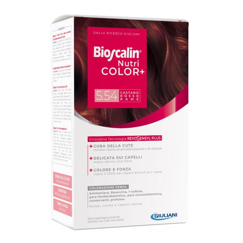 Bioscalin Nutricolor Plus Colorazione Capelli Permanente 5,54 Castano Rosso Rame Bioscalin Nutricolor Plus Colorazione Capelli Permanente 5,54 Castano Rosso Rame