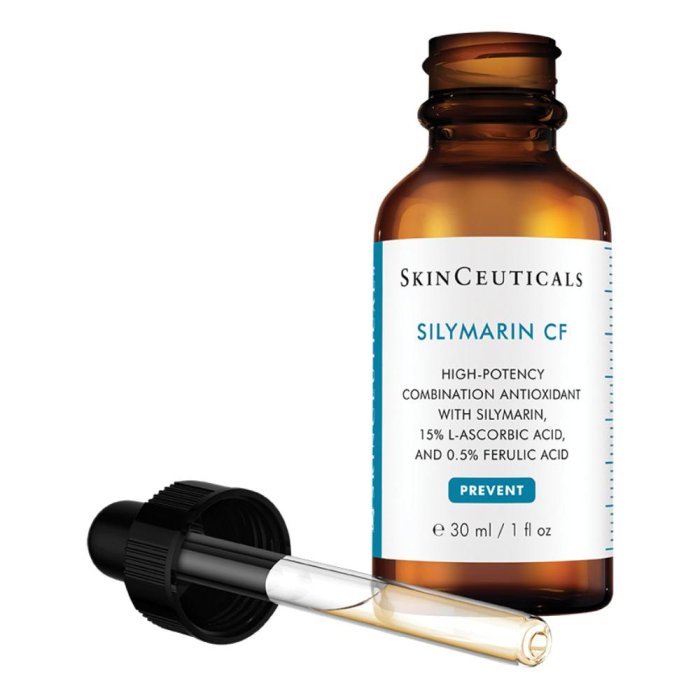 Skinceuticals Silymarin CF Siero Antiossidante Viso 30 ml per Pelle Grassa e Acneica con Vitamina C and Acido Ferulico Skinceuticals Silymarin CF Siero Antiossidante Viso 30 ml per Pelle Grassa e Acneica con Vitamina C and Acido Ferulico