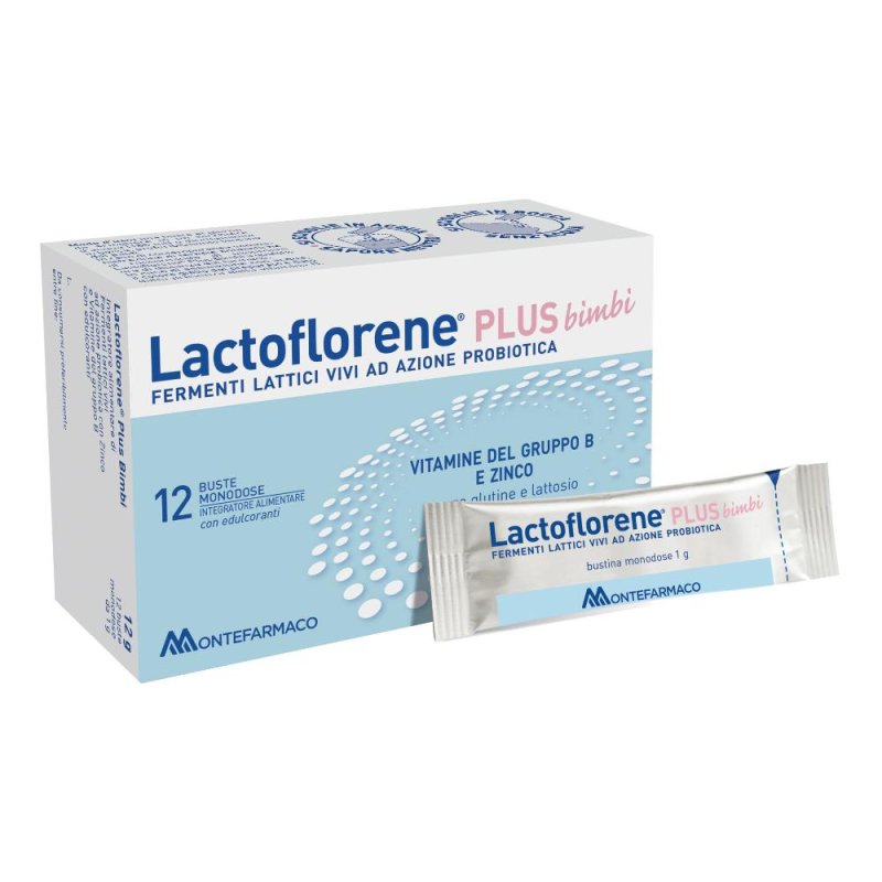 Lactoflorene plus bimbi fermenti lattici per bambini 12 buste monodose - Montefarnaco Lactoflorene plus bimbi fermenti lattici per bambini 12 buste monodose - Montefarnaco