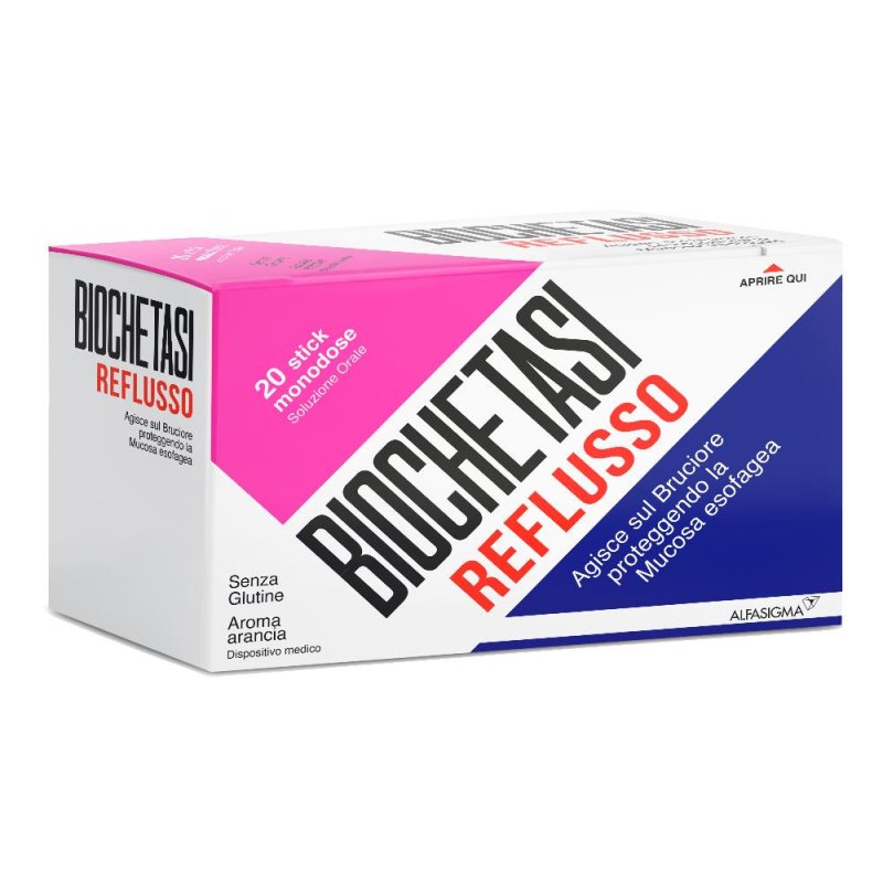 Biochetasi Reflusso integratore per il reflusso gastrico 20 Stick