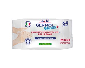 Idrofil Germolwipes+ Salviettine Igienizzanti Ipoallergeniche - 64 Pezzi