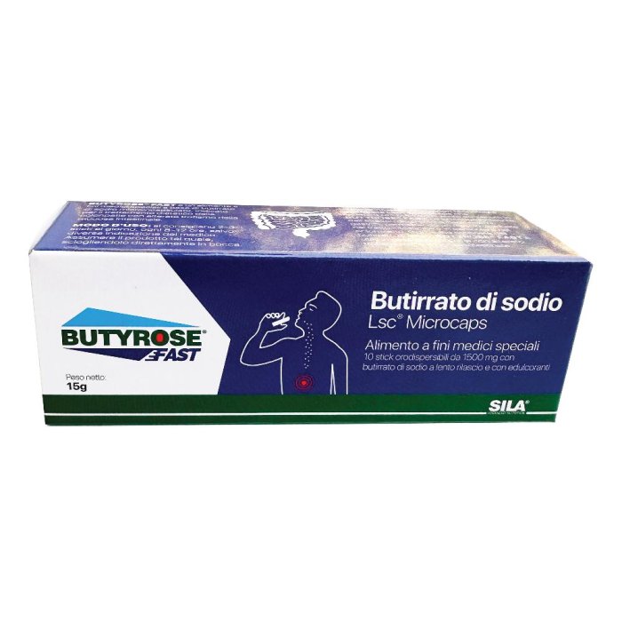Butyrose Fast 10 Stick Integratore Alimentare per Benessere Intestinale e Regolarit&agrave; della Flora Batterica