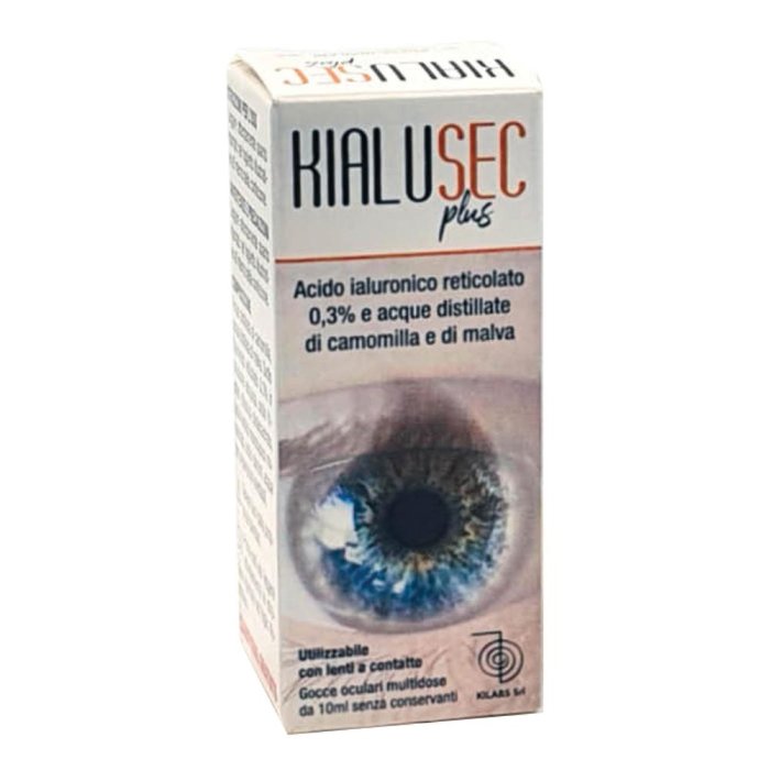 Kialusec Plus Collirio Lubrificante e Idratante per Occhi Secchi 10 Millilitri