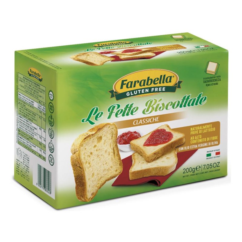 Farabella Fette Biscottate Classiche Senza Glutine 200g Farabella Fette Biscottate Classiche Senza Glutine 200g