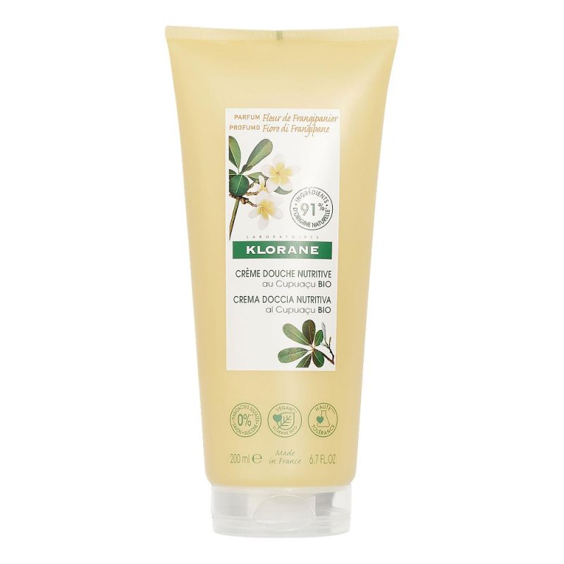 Klorane Fiore di Frangipane - Crema Doccia Nutritiva con Burro di Cupuacu 200 ml Klorane Fiore di Frangipane - Crema Doccia Nutritiva con Burro di Cupuacu 200 ml