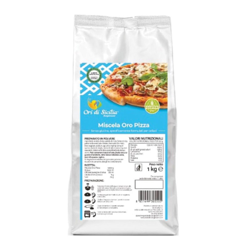Ori di Sicilia Mix Pizza 1 kg – Preparato per Impasto Pizza Croccante e Soffice di Qualità Professionale Ori di Sicilia Mix Pizza 1 kg – Preparato per Impasto Pizza Croccante e Soffice di Qualità Professionale