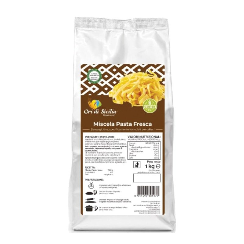Ori di Sicilia Mix per Pasta Fresca Farina di Grano Tenero per Impasti Fatti in Casa 1 kg Ori di Sicilia Mix per Pasta Fresca Farina di Grano Tenero per Impasti Fatti in Casa 1 kg
