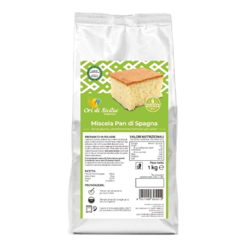 Ori di Sicilia Mix Pan di Spagna per Dolci e Torte 1 Kg Ori di Sicilia Mix Pan di Spagna per Dolci e Torte 1 Kg