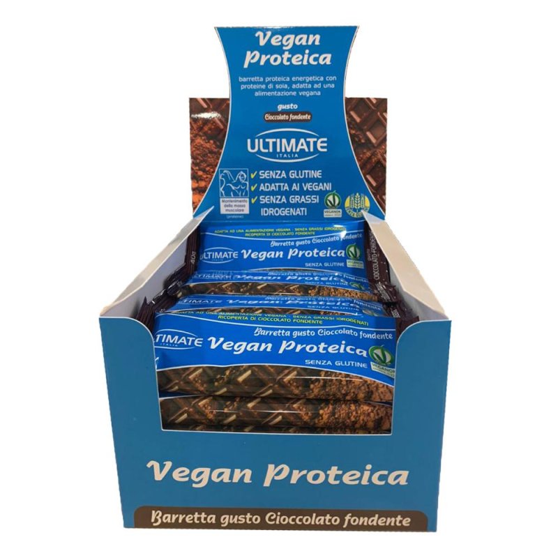 Ultimate Bar V Protein gusto cioccolato 24 pezzi - barretta proteica per sportivi Ultimate Bar V Protein gusto cioccolato 24 pezzi - barretta proteica per sportivi