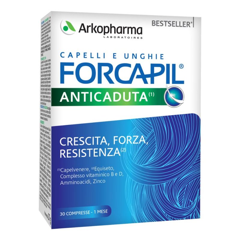 Forcapil Anti Caduta Capelli Integratore in Compresse 30 Pezzi Trattamento Rinforzante