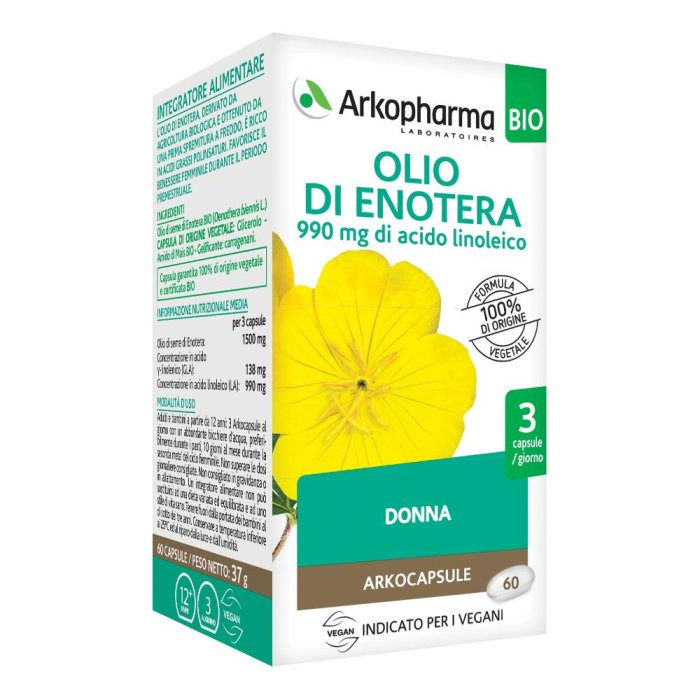 Arkopharma Olio Enotera Bio 60 Capsule